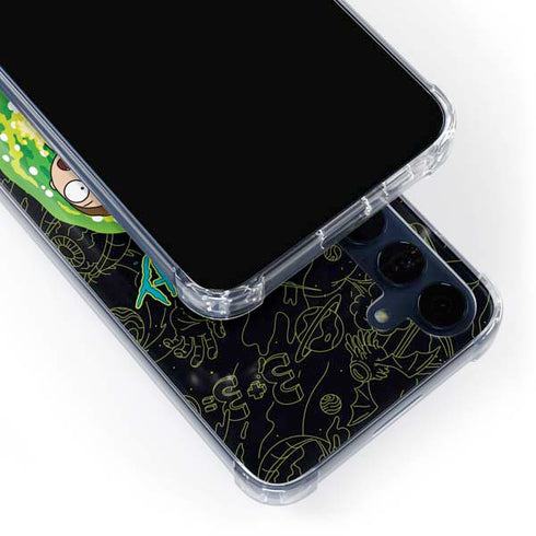 Adult Swim Rick and Morty Portal Travel Galaxy A35 5G Clear Case